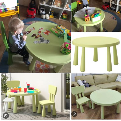 Детский круглый стол и стул Маммут из IKEA