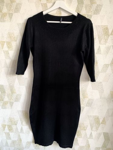 Трикотажное платье черное Savage (80% вискоза)