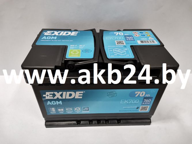 Аккумулятор EXIDE AGM 70 Ah. Мощная АКБ. Европа
