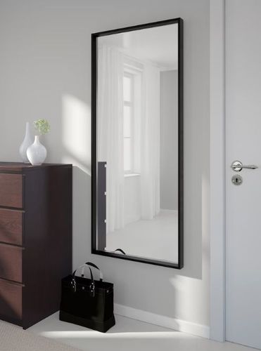 Зеркало IKEA NISSEDAL черное, размер 65х150см