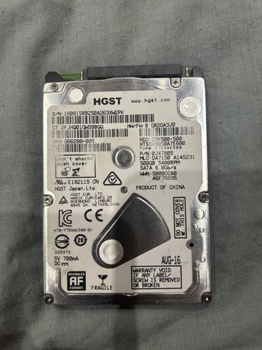 Жесткий диск HGST Travelstar HTS545050A7E680 500GB