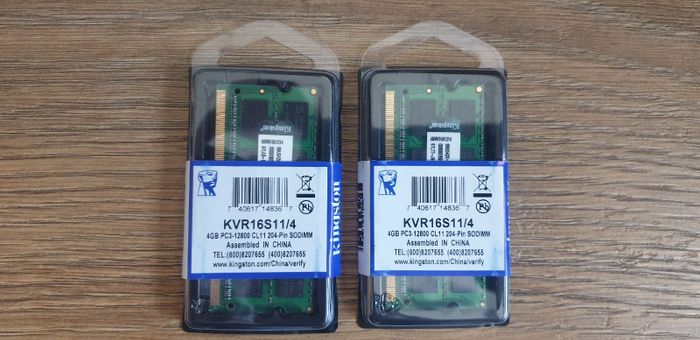 Оперативная память DDR3 4GB, 8GB Kingston для Ноут