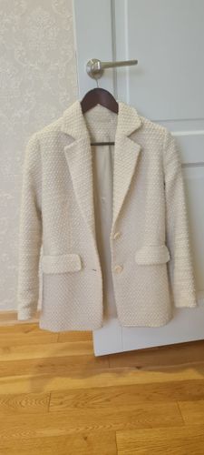 Пиджак ручной работы из шерсти, ткань бренда Шанел