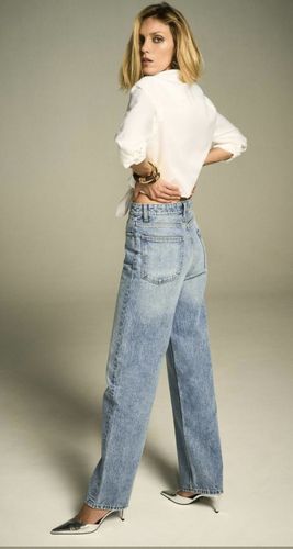 Женские джинсы Zara с высокой посадкой 