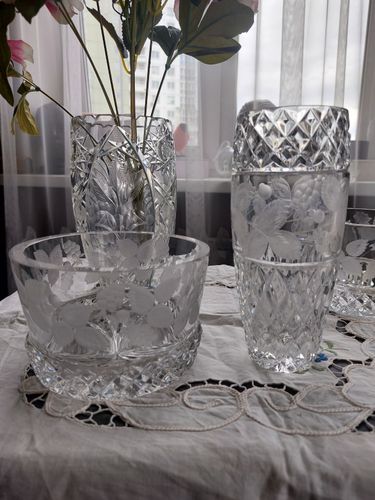 Шикарные винтажные хрустальные вазы