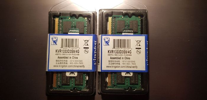 Оперативная память DDR3 4GB, 8Gb Kingston для Ноут