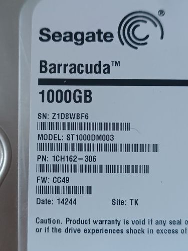 HDD Seagate Barracuda 7200.14 1TB (ST1000DM003)3.5