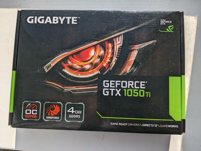 Gigabyte gtx1050ti (полный комплект)