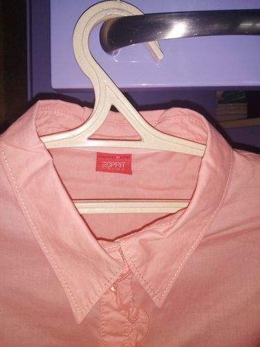 Рубашка хлопок кораллового цвета Esprit