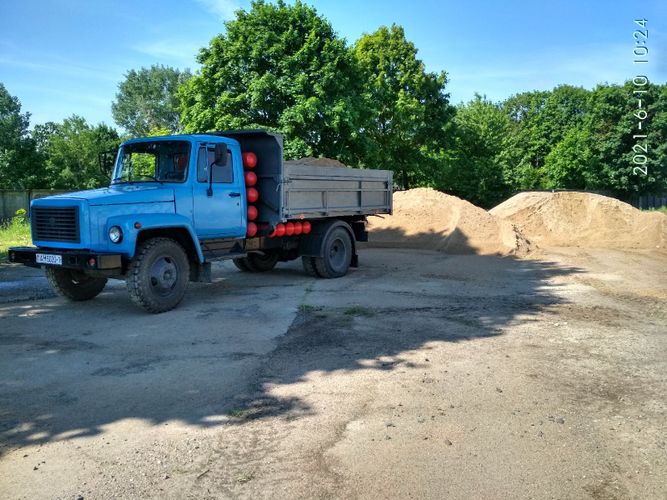 гравий песок сеяный г. Барановичи доставка 6 тонн