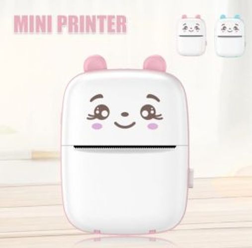 Портативный мини принтер Mini Learns Printer для печати с телефона Розовый