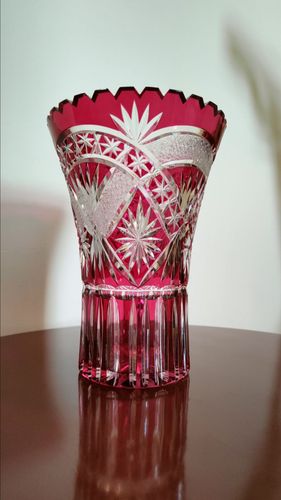 Хрустальная ваза рубин Германия