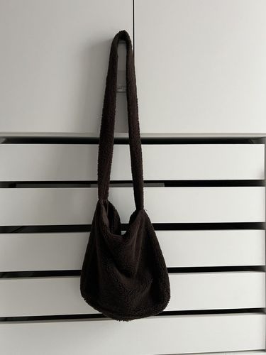 Шоппер сумка H&M пушистая коричневая 