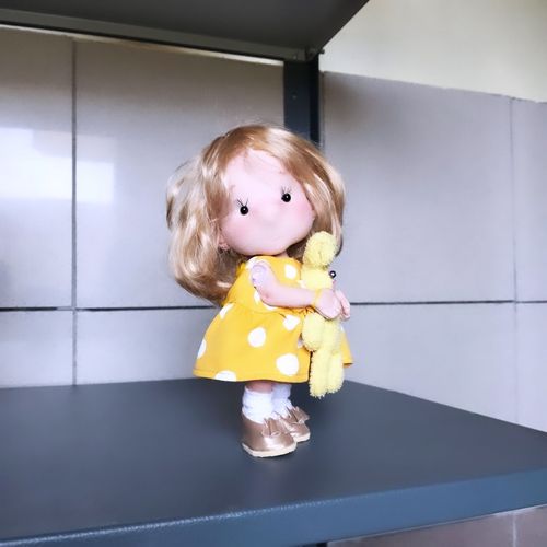 Текстильная кукла рост 18.4 см. 