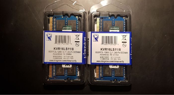 Оперативная память DDR3 8GB, 16G Kingston для Ноут
