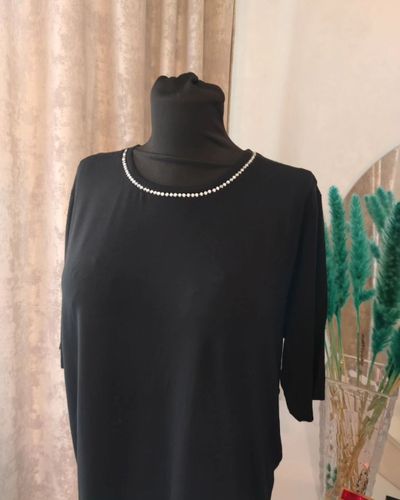 Качественная черная блузка 54 размер 