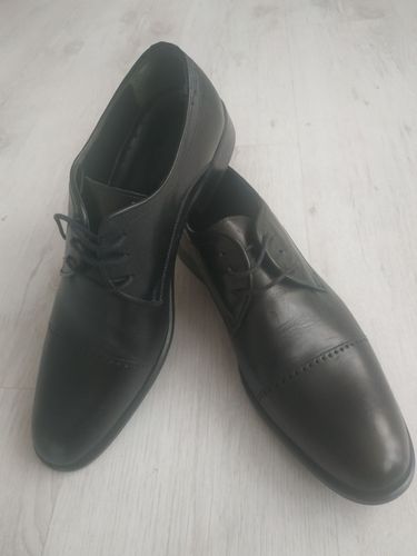 Туфли кожаные, черные, на 42 размер