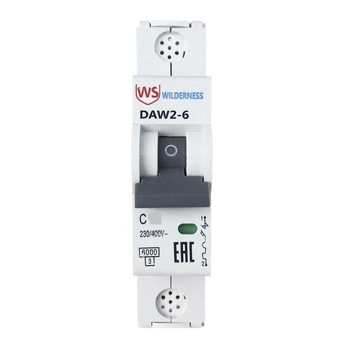 Автоматический выключатель DAW2-6 1P 6A 6кA х-ка C, Wilderness, арт.DAW2-6-1-C006