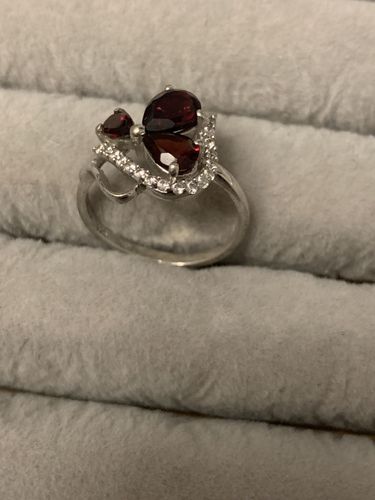 Кольцо женское серебро с драгоценными камнями 