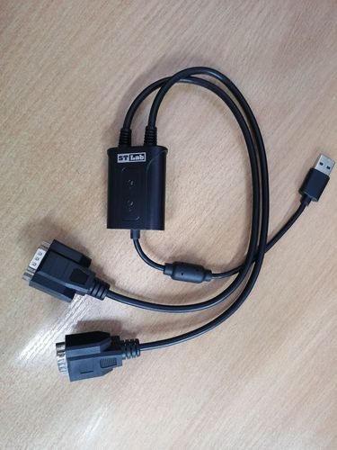 Адаптер(кабель)USB 2.0 Type-A - 2 x DB9M (RS-232)