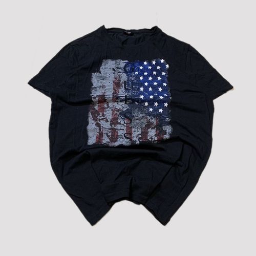Guess USA black rap t-shirt opium sk8