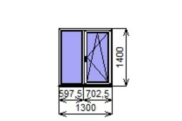 Окно ПВХ 1300*1400 в наличии