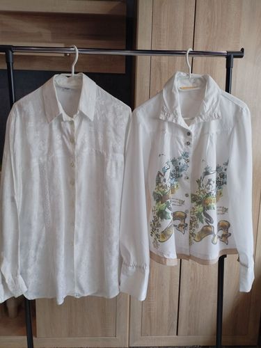 Рубашки:белая 48р.,100%вискоза,бренд Biba,Германия