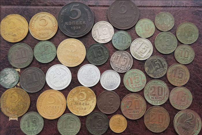 Монеты СССР до реформы. Не частые монеты до 1957 г