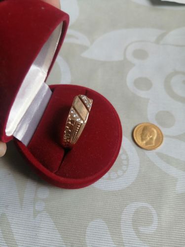 Золотое кольцо мужское печатка, перстень 6.70г