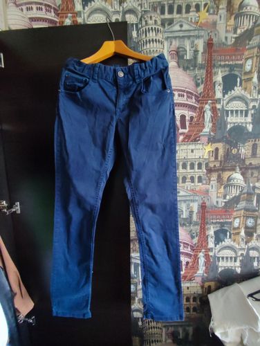 Синие школьные брюки р152-158