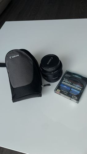 Объектив Canon EF 50mm 1.8 ll + UV фильтр + чехол