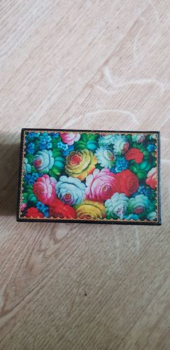 Шкатулка лаковая Цветы 6 × 9 см