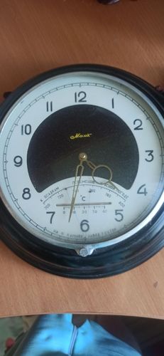 Настенные корабельные часы Маяк, барометр и термом