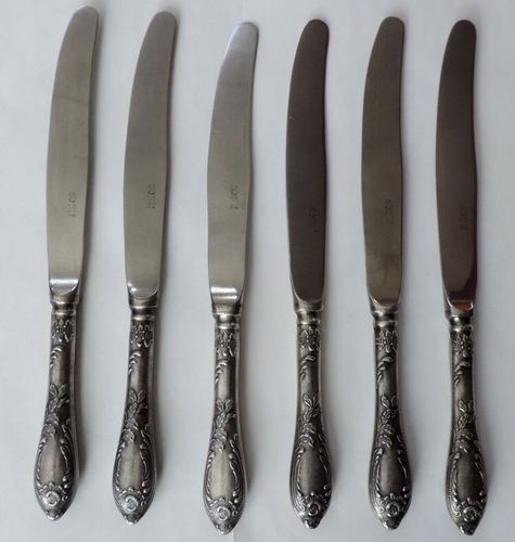 Ножи мельхиоровые СССР Длина 23.5 см.