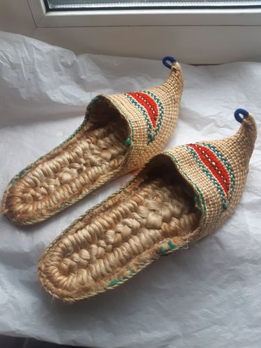Непальские тапки обувь конопляная плетеная