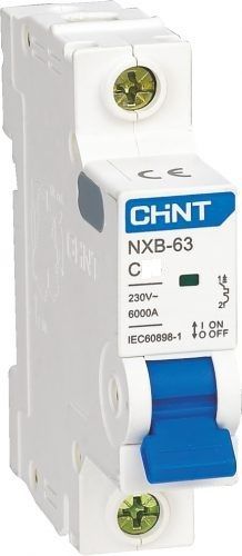 Автоматический выключатель NXB-63 1P 1A 6кA х-ка C, CHINT, арт.814008