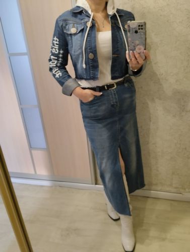 Женский джинсовый костюм