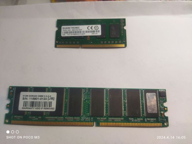 Оперативная память для ноутбука(DDR3)/для ПК (DDR)
