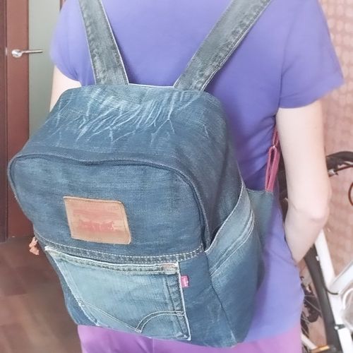 Винтажный джинсовый рюкзак для девочки-подростка