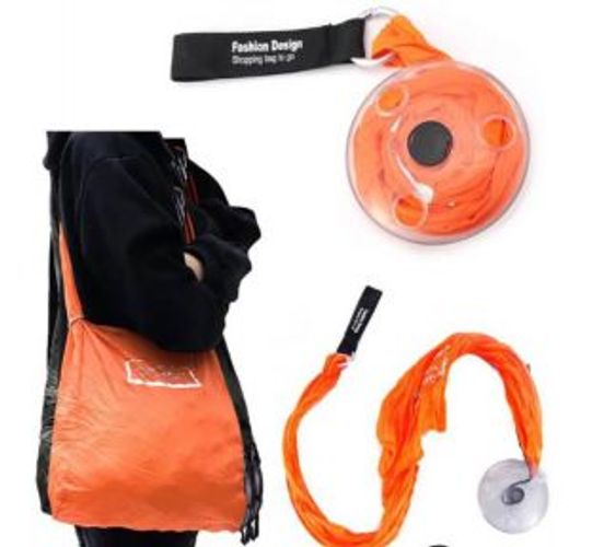 Сумка шоппер складная Nautiloop Roll-Up Bag для покупок Оранжевая
