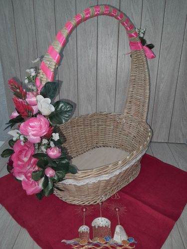 Пасхальная корзинка с цветным декором