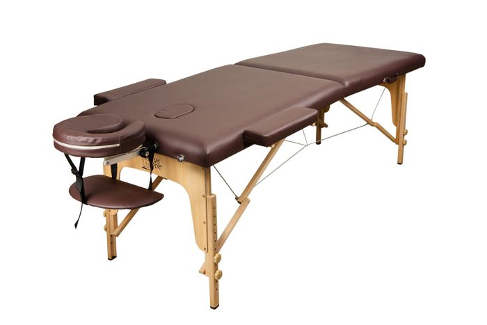 Массажный стол Atlas Sport складной 2-с 60 см деревянный + сумка в подарок (коричневый) Atlas Sport 