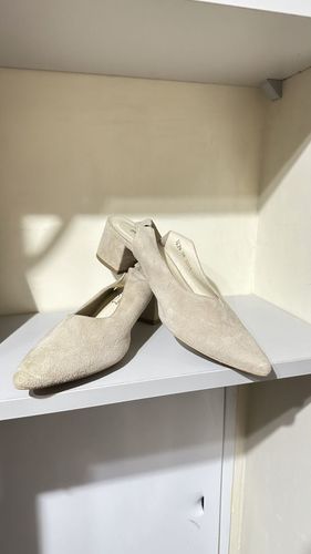 Женские туфли сабо натуральная замша