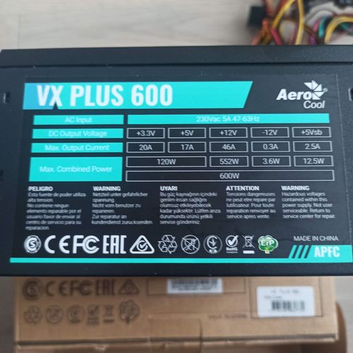 Блок питания AeroCool VX Plus 600W