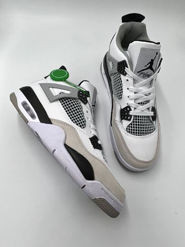 Кроссовки мужские Nike Air Jordan 4 демисезонные/белые/черные