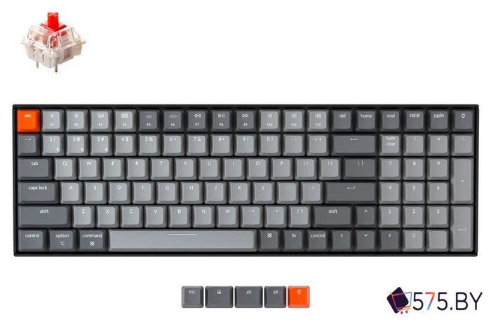 Клавиатура Keychron K4 V2 White LED K4-A1-RU (Gateron G Pro Red)