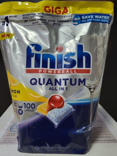 FINISH Quantum 100 Капсулы для посудомойки 