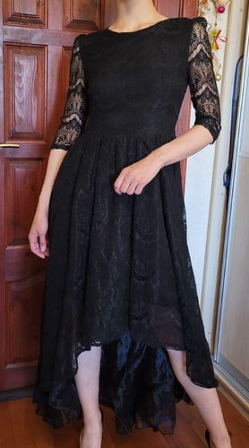 Дизайнерское черное платье р.44-46