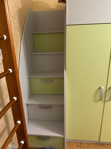 Мебель детская Двухъярусная кровать со шкафами