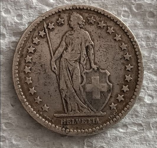 Монета Швейцария серебро 